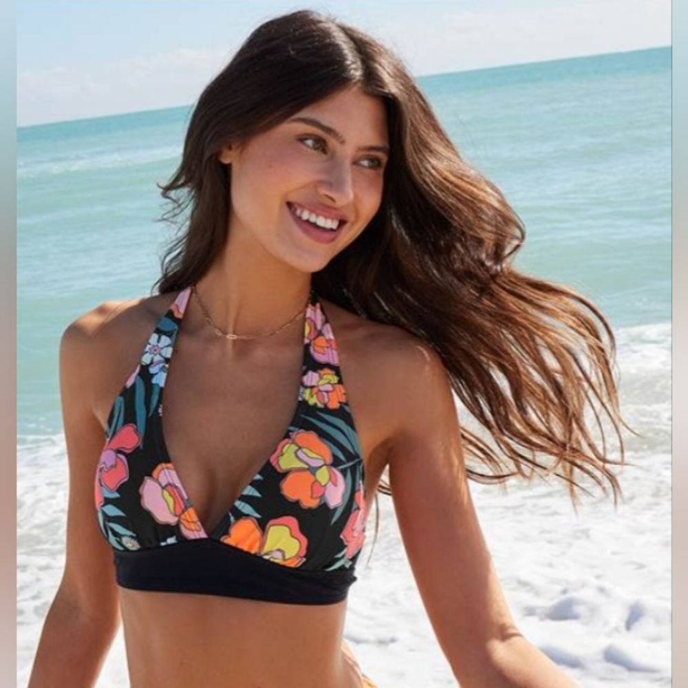 VENUS Floral Delight Halter Bikini Top, size DDD
